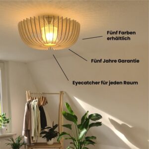 Alternative view of Deckenleuchte RAYOS aus Holz